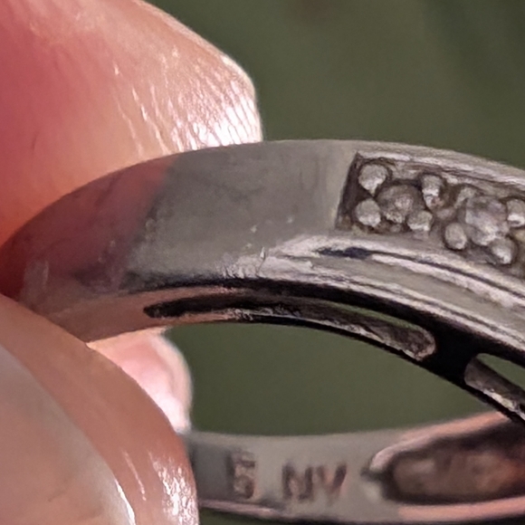 Vintage Pearl 925 Silver Ring Nevada Mines Size 5 - Picture 6 of 7